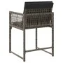 Garden armchairs with 4 synthetic rattan gray cushions by , Garden chairs - Ref: Foro24-365019, Price: 182,49 €, Discount: %