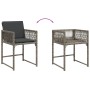 Garden armchairs with 4 synthetic rattan gray cushions by , Garden chairs - Ref: Foro24-365019, Price: 146,85 €, Discount: %