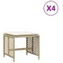 Garden stools with cushions 4 pcs PE rattan beige 41x41x36cm by , Outdoor ottomans - Ref: Foro24-365052, Price: 98,30 €, Disc...