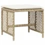 Garden stools with cushions 4 pcs PE rattan beige 41x41x36cm by , Outdoor ottomans - Ref: Foro24-365052, Price: 98,30 €, Disc...