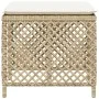 Garden stools with cushions 4 pcs PE rattan beige 41x41x36cm by , Outdoor ottomans - Ref: Foro24-365052, Price: 98,30 €, Disc...