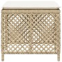 Gartenhocker mit Kissen 4 Stück PE-Rattan beige 41x41x36cm von , Hocker für den Außenbereich - Ref: Foro24-365052, Preis: 100...