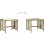 Garden stools with cushions 4 pcs PE rattan beige 41x41x36cm by , Outdoor ottomans - Ref: Foro24-365052, Price: 98,30 €, Disc...