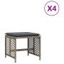 Garden stools with cushions 4 pcs PE rattan gray 41x41x36 cm by , Outdoor ottomans - Ref: Foro24-365050, Price: 100,03 €, Dis...