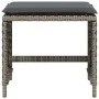 Garden stools with cushions 4 pcs PE rattan gray 41x41x36 cm by , Outdoor ottomans - Ref: Foro24-365050, Price: 97,91 €, Disc...
