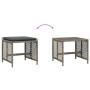 Garden stools with cushions 4 pcs PE rattan gray 41x41x36 cm by , Outdoor ottomans - Ref: Foro24-365050, Price: 100,03 €, Dis...