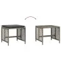 Gartenhocker mit Kissen 4 Stück PE-Rattan Grau 41x41x36 cm von , Hocker für den Außenbereich - Ref: Foro24-365050, Preis: 96,...