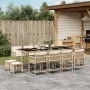 Garden dining set with 13-piece synthetic rattan beige cushions. by , Garden sets - Ref: Foro24-3211522, Price: 726,01 €, Dis...