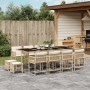 Set comedor de jardín con cojines 13 pzas ratán sintético beige de , Conjuntos de jardín - Ref: Foro24-3211522, Precio: 646,2...