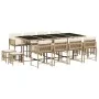 Garten-Essgruppe mit 13-teiligen Kissen aus synthetischem Rattan in Beige. von , Gartensets - Ref: Foro24-3211522, Preis: 724...