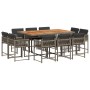 11-piece garden dining set with gray synthetic rattan cushions by , Garden sets - Ref: Foro24-3211574, Price: 595,55 €, Disco...