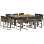 11-piece garden dining set with gray synthetic rattan cushions by , Garden sets - Ref: Foro24-3211574, Price: 681,75 €, Disco...