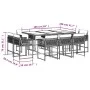 11-piece garden dining set with gray synthetic rattan cushions by , Garden sets - Ref: Foro24-3211574, Price: 681,75 €, Disco...
