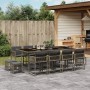 Garten-Essgruppe mit 13-teiligen Kissen aus grauem synthetischem Rattan. von , Gartensets - Ref: Foro24-3211520, Preis: 654,4...