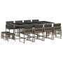 Garden dining set with 13-piece synthetic rattan cushions in gray. by , Garden sets - Ref: Foro24-3211520, Price: 597,23 €, D...