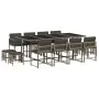 Garten-Essgruppe mit 13-teiligen Kissen aus grauem synthetischem Rattan. von , Gartensets - Ref: Foro24-3211520, Preis: 741,2...