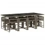 Garden dining set with 13-piece synthetic rattan cushions in gray. by , Garden sets - Ref: Foro24-3211520, Price: 727,10 €, D...