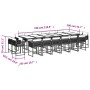 Garden furniture set 17 pieces and brown synthetic rattan cushions by , Garden sets - Ref: Foro24-3211605, Price: 971,41 €, D...