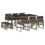 11-piece garden dining set with gray synthetic rattan cushions by , Garden sets - Ref: Foro24-3211508, Price: 469,50 €, Disco...