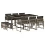 Set de comedor de jardín 11 pzas y cojines ratán sintético gris de , Conjuntos de jardín - Ref: Foro24-3211508, Precio: 520,1...