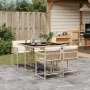 Garden dining set 5 pieces with beige synthetic rattan cushions by , Garden sets - Ref: Foro24-3211438, Price: 292,88 €, Disc...
