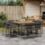 Garden dining set 9 pieces and gray synthetic rattan cushions by , Garden sets - Ref: Foro24-3211562, Price: 449,83 €, Discou...