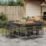 Garden dining set 9 pieces and gray synthetic rattan cushions by , Garden sets - Ref: Foro24-3211562, Price: 514,81 €, Discou...