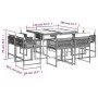 Garden dining set 9 pieces and gray synthetic rattan cushions by , Garden sets - Ref: Foro24-3211562, Price: 514,81 €, Discou...
