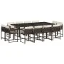 Set muebles de jardín 13 pzas y cojines ratán sintético marrón de , Conjuntos de jardín - Ref: Foro24-3211581, Precio: 838,18...