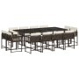 Set muebles de jardín 13 pzas y cojines ratán sintético marrón de , Conjuntos de jardín - Ref: Foro24-3211581, Precio: 733,62...