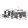 Set de comedor jardín 11 pzas con cojines ratán sintético negro de , Conjuntos de jardín - Ref: Foro24-3211687, Precio: 548,4...