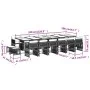 Garden furniture set 17 pieces with black synthetic rattan cushions by , Garden sets - Ref: Foro24-3211723, Price: 1,00 €, Di...