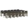 Garden dining set with 13-piece synthetic rattan cushions in gray. by , Garden sets - Ref: Foro24-3211664, Price: 960,92 €, D...