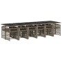 Garten-Essgruppe mit 13-teiligen Kissen aus grauem synthetischem Rattan. von , Gartensets - Ref: Foro24-3211664, Preis: 832,6...