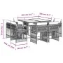 Garten-Essgruppe, 9-teilig, mit braunen Kunststoff-Rattan-Kissen. von , Gartensets - Ref: Foro24-3211737, Preis: 531,26 €, Ra...