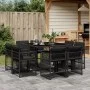 9-piece garden dining set with black synthetic rattan cushions by , Garden sets - Ref: Foro24-3211735, Price: 489,43 €, Disco...