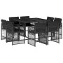 9-piece garden dining set with black synthetic rattan cushions by , Garden sets - Ref: Foro24-3211735, Price: 489,43 €, Disco...