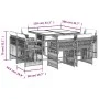 9-piece garden dining set with black synthetic rattan cushions by , Garden sets - Ref: Foro24-3211735, Price: 489,43 €, Disco...