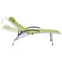 Tumbona de aluminio textilene verde by vidaXL, Loungers - Ref: Foro24-310504, Price: 181,00 €, Discount: %