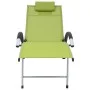 Tumbona de aluminio textilene verde by vidaXL, Loungers - Ref: Foro24-310504, Price: 181,00 €, Discount: %