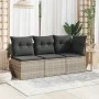 Corner garden sofa with light gray synthetic rattan cushions by , Outdoor sofas - Ref: Foro24-366175, Price: 97,04 €, Discoun...