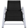 Tumbonas con mesita 2 unidades aluminio negro de vidaXL, Tumbonas - Ref: Foro24-310534, Precio: 194,29 €