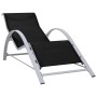 Tumbonas con mesita 2 unidades aluminio negro de vidaXL, Tumbonas - Ref: Foro24-310534, Precio: 194,29 €