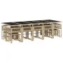 Garden dining set with 15-piece synthetic rattan beige cushions by , Garden sets - Ref: Foro24-3211534, Price: 854,03 €, Disc...