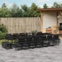 Gartenmöbel-Set, 17-teilig, mit schwarzen Polstern aus synthetischem Rattan. von , Gartensets - Ref: Foro24-3211543, Preis: 8...