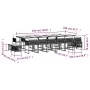 Garden furniture set 17 pieces with black synthetic rattan cushions by , Garden sets - Ref: Foro24-3211543, Price: 951,10 €, ...