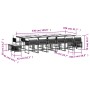 Gartenmöbel-Set, 17-teilig, mit schwarzen Polstern aus synthetischem Rattan. von , Gartensets - Ref: Foro24-3211543, Preis: 8...