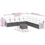 Garden sofa set 10 pieces with black synthetic rattan cushions by , Garden sets - Ref: Foro24-3260145, Price: 568,36 €, Disco...