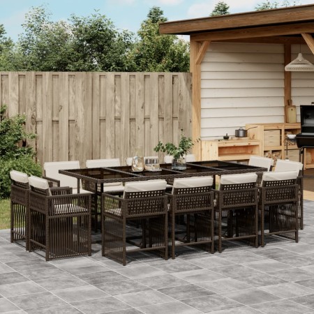 Gartenmöbel-Set 13-teilig und Kissen aus braunem Kunst-Rattan. von , Gartensets - Ref: Foro24-3211761, Preis: 826,44 €, Rabat...