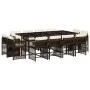 Set muebles de jardín 13 pzas y cojines ratán sintético marrón de , Conjuntos de jardín - Ref: Foro24-3211761, Precio: 912,17...